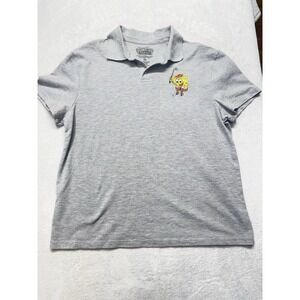 Spongebob Squarepants Golf Polo Gray Shirt short sleeve Golf Logo Unisex XL